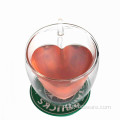 Zestaw wysokiej jakości szklanych kubków w kształcie serca
